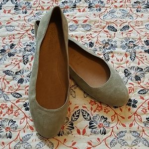Madewell Suede Mint/Gray Flats
